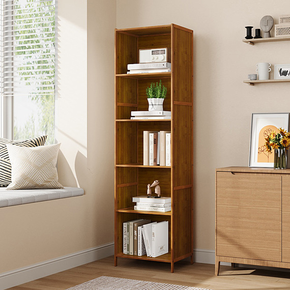 Freestanding Bamboo Bookcase
