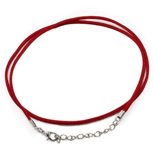 Red Faux Leather Pendant Cord for Jewelry Making