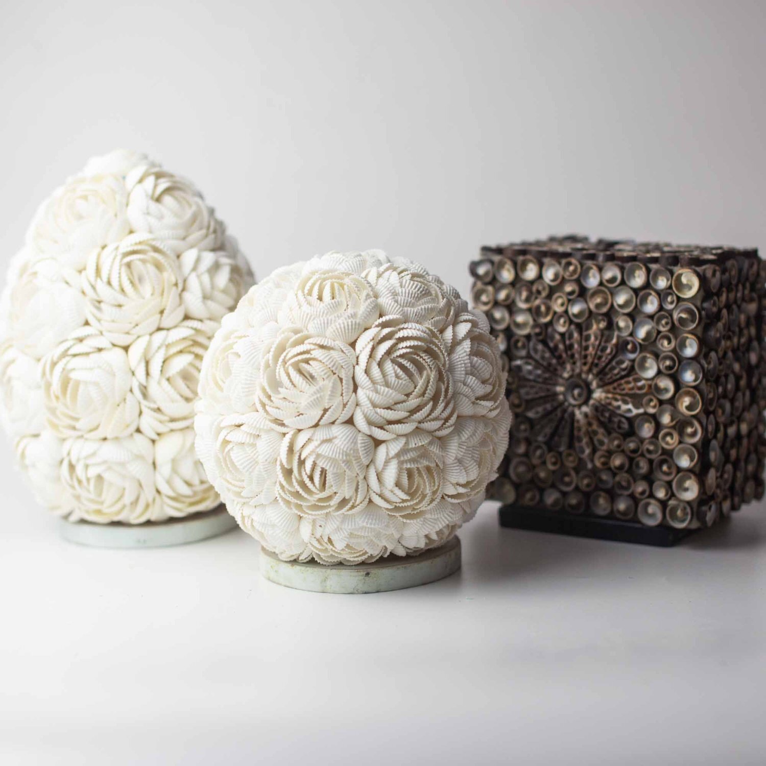 Image of Boho Sea Shell Lamp Rose Globe,&hellip;