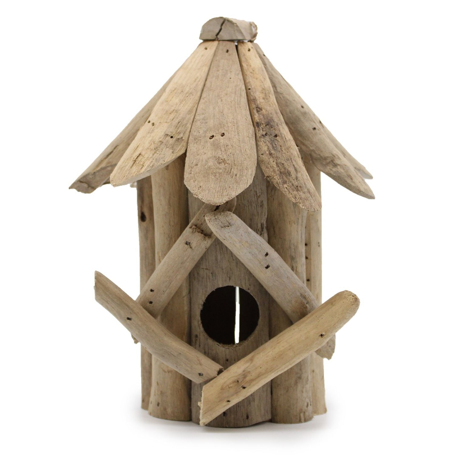 Image of Handcrafted Driftwood Birdhouse - Small Rustic&hellip;