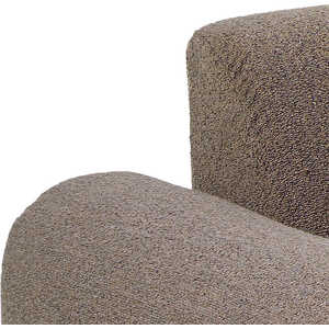 Bilbao Boucle 3-Seater Chaise Longue Sofa, Left-Hand Brown