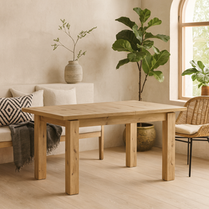 Faro 8-Seater Extendable Dining Table, Artisan Oak Effect