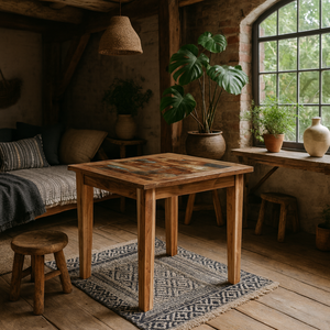 Seattle Reclaimed Wood Small Square Dining Table by Wyld Haus