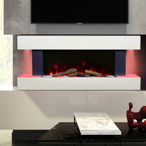 Modern Wall Mounted Electric Fireplace with Remote Control