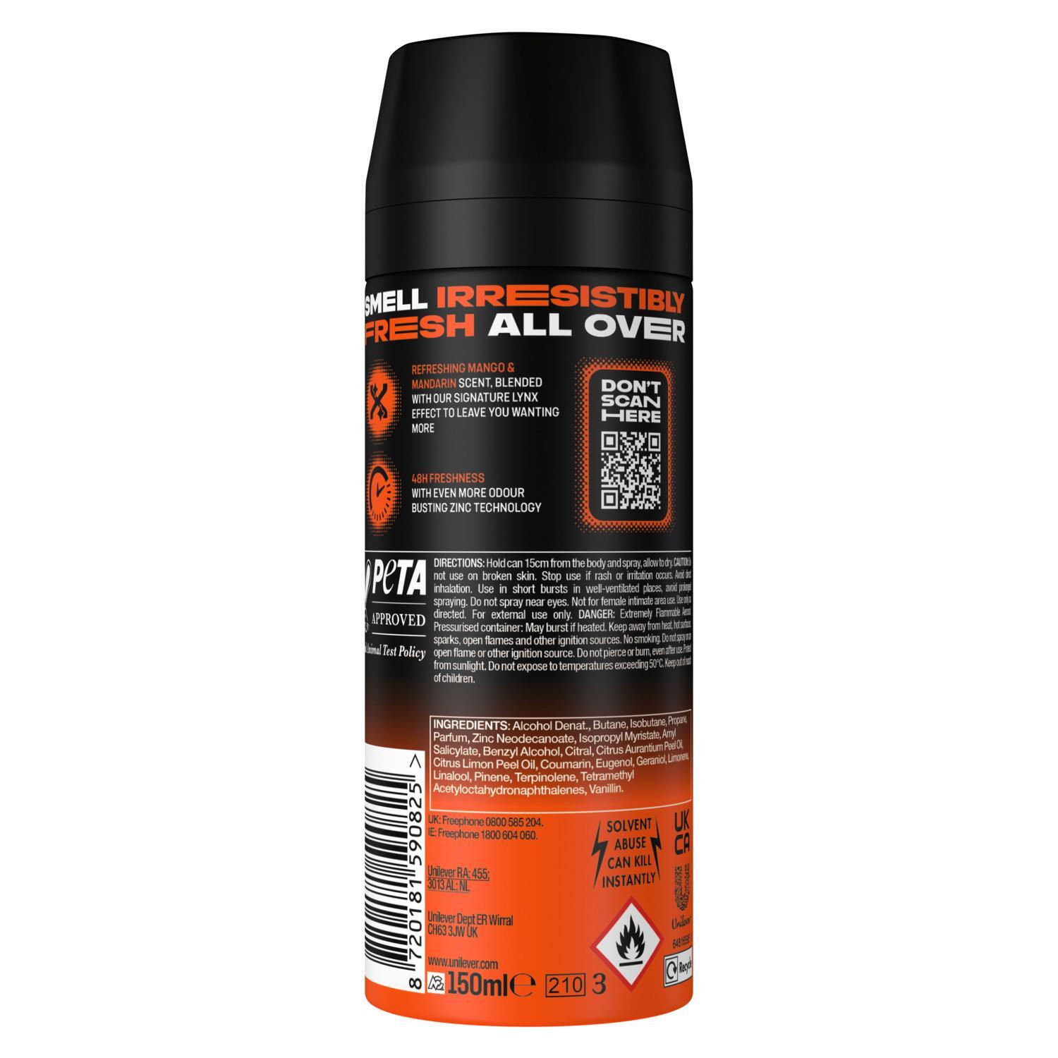 Lynx Aerosol Body Spray Sunset Fresh 150Ml - Image 4