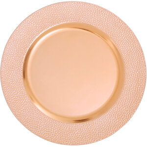 Dia Rose Gold Pebble Effect Charger Plate