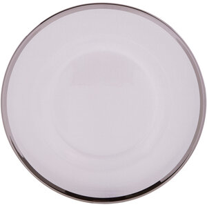 Ida Glass Charger Plate With Silver Rim