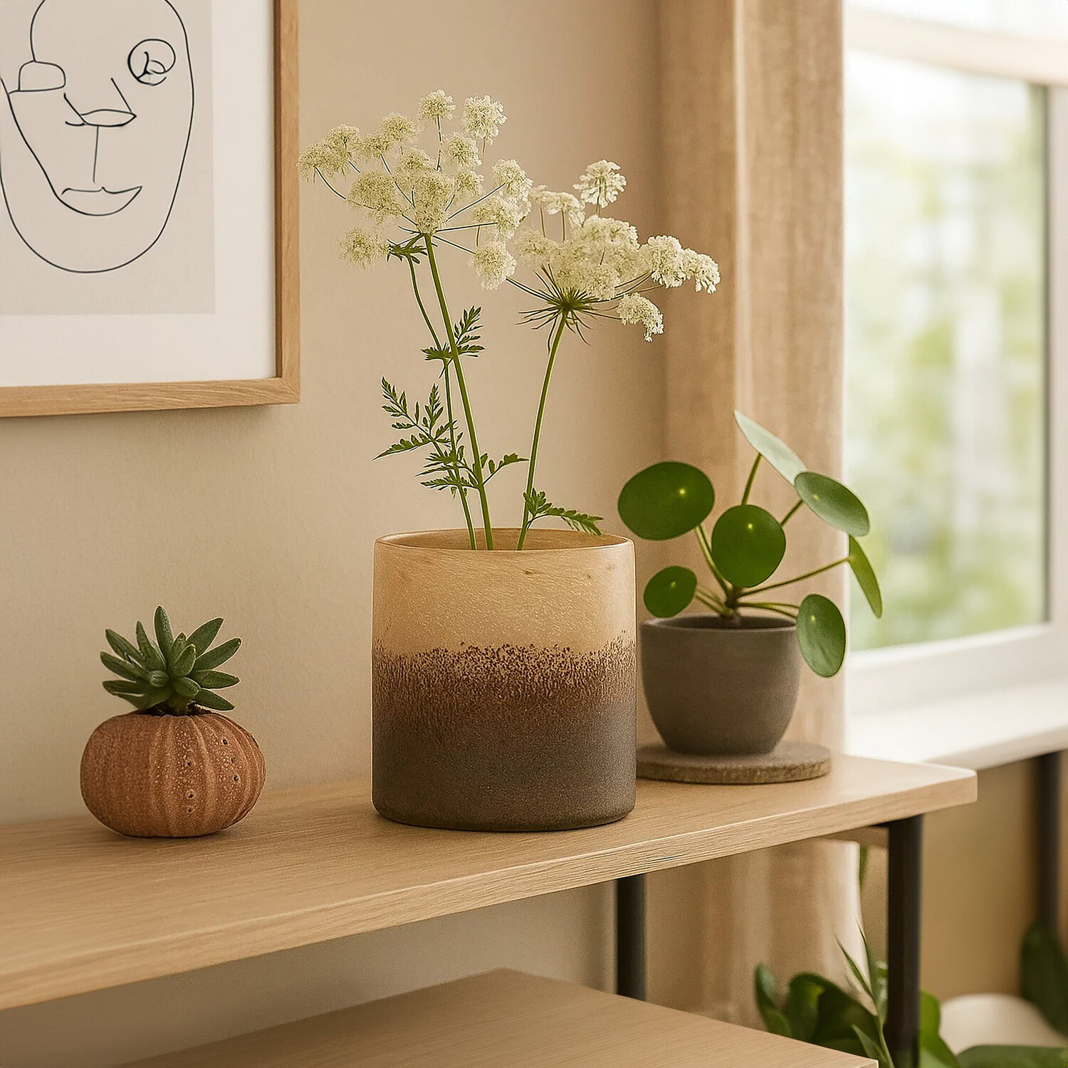 Interiors By Premier Dakota Grey Glass Vase - Glass 100%