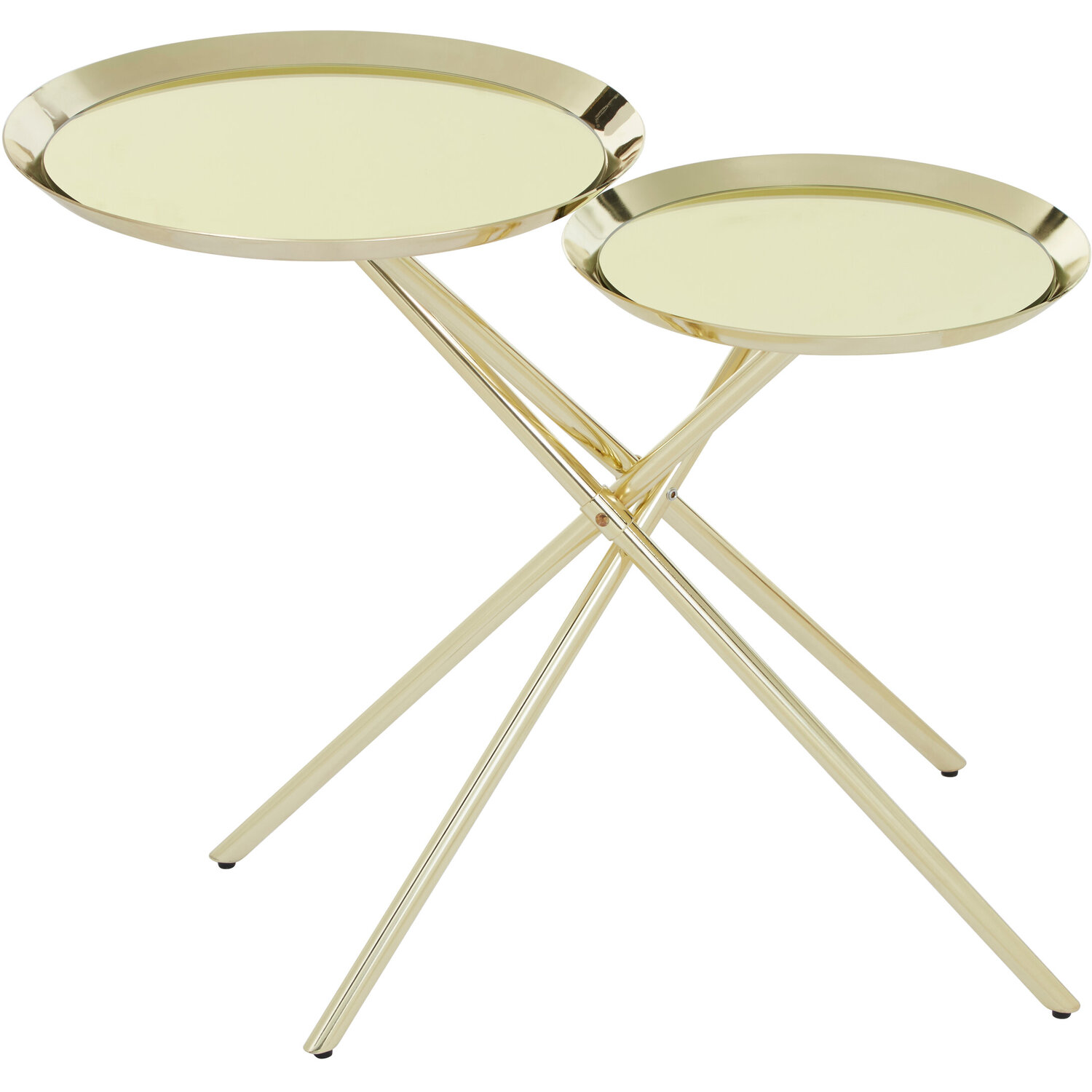 Oria Warm Metallic Side Table - Gold