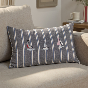 Abersoch Regatta Cushion - Navy