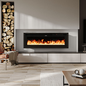 Electric Fireplace with Flame Colours and Remote Heat Control