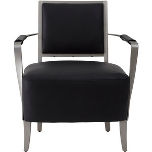 Moda Black Leather Armchair
