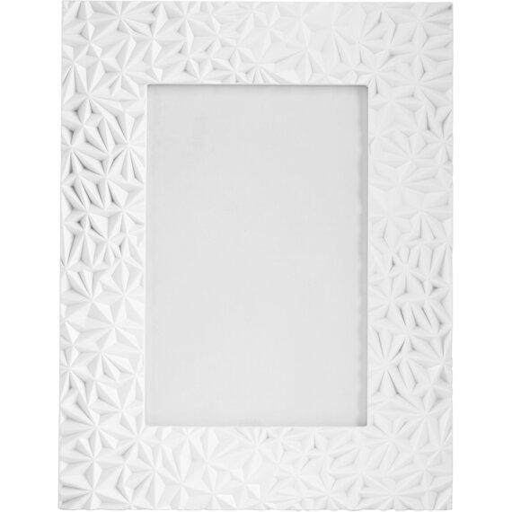 Geo Prisma 5in x 7in White Photo Frame