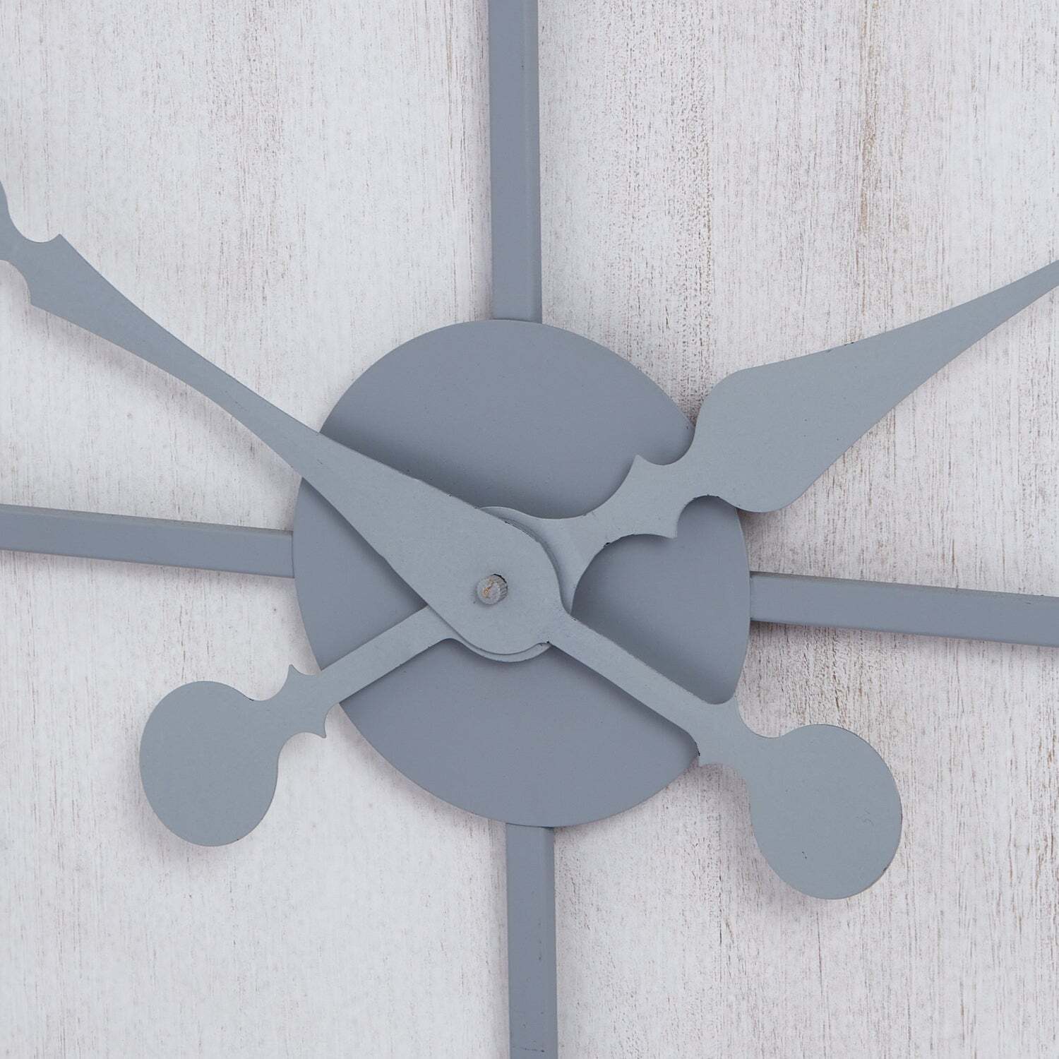 Oversized 3 Panel Open Frame Roman Numeral Wall Clock - Silver