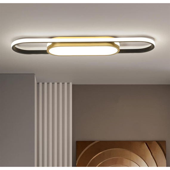 Ceiling Light LED Black Oval