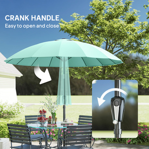 Outsunny 2m Shanghai Garden Parasol Umbrella, Outdoor Sun Shade