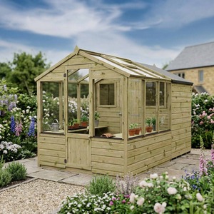 10ft x 6ft Wooden Shiplap Traditional Greenhouse Combi Potting Shed
