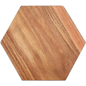 Socorro Acacia Hexagonal Black Edge Chopping and Serving Board