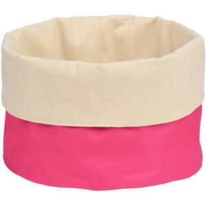 Hot Pink And Cream Folded Design Bread Basket