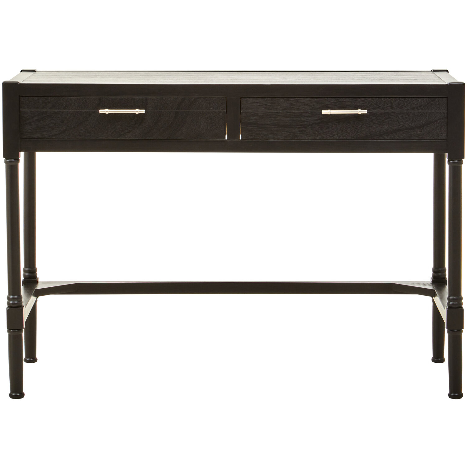 Heritage Two Drawer Black Finish Desk - Black