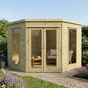 8ft x 8ft Wooden Shiplap Corner Summerhouse