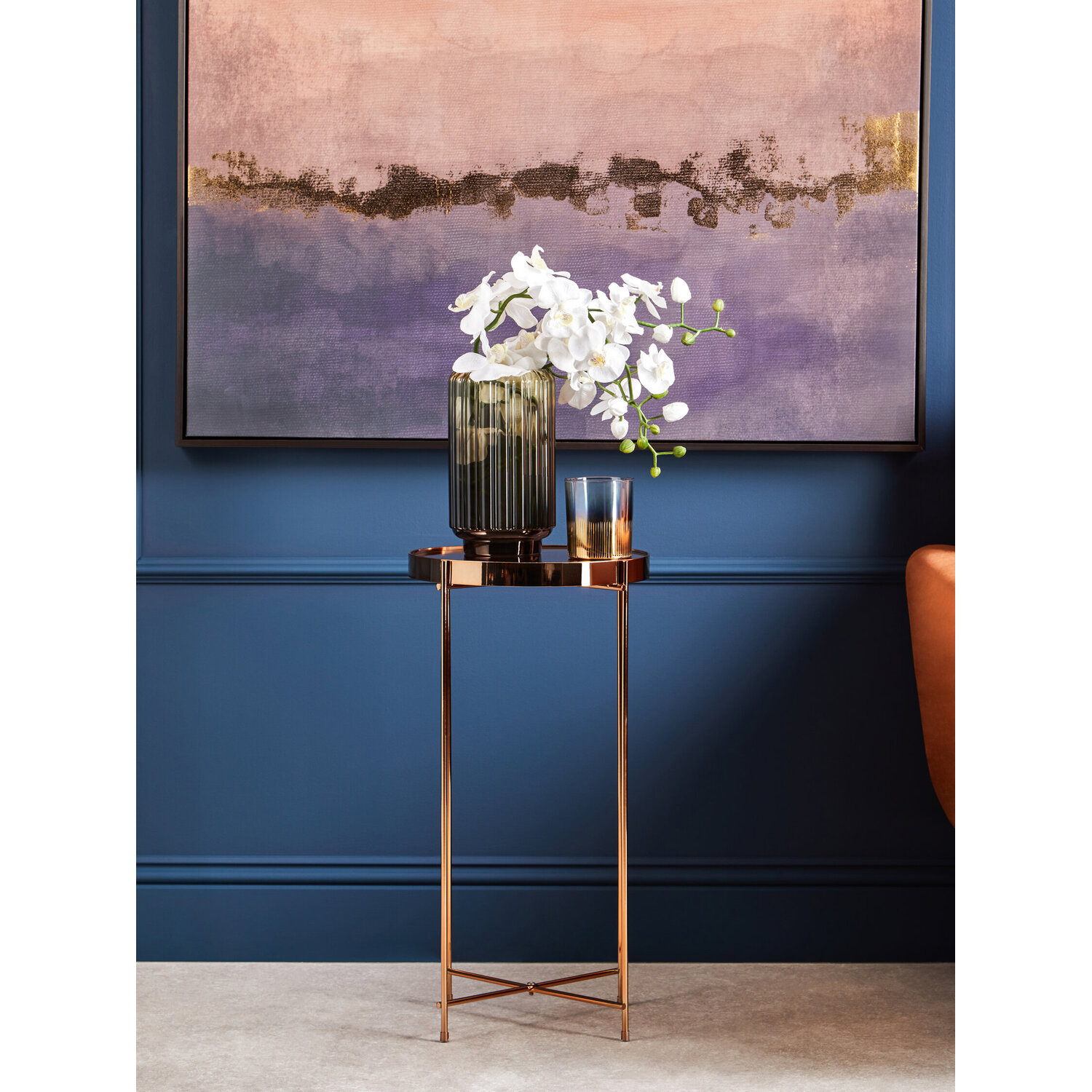 Interiors By Premier Chiara Small Grey Sand Effect Vase - Glass 100%