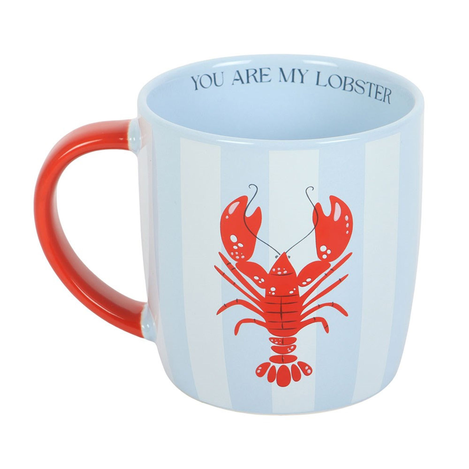 Something Different Your Are My Lobster Striped Mug - Nautical Blue/White/Red