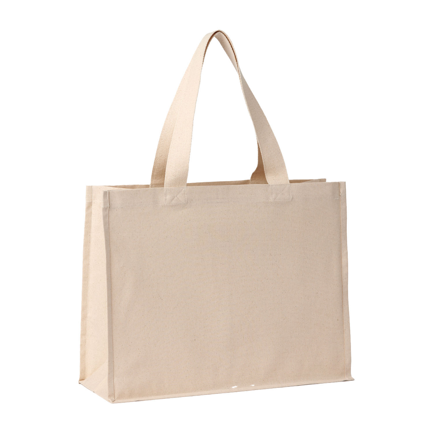 Nutshell Premium Stand-Up Canvas Recycled Shopper Bag - Natural