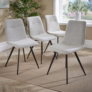 Ashford Boucle Upholstered Set of 4 Dining Chairs