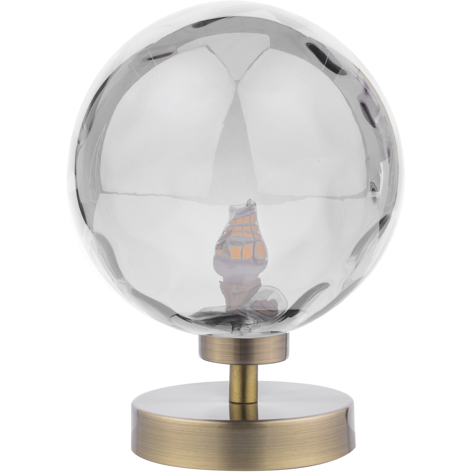 Dar Esben Touch Table Lamp Antique Brass Smoked