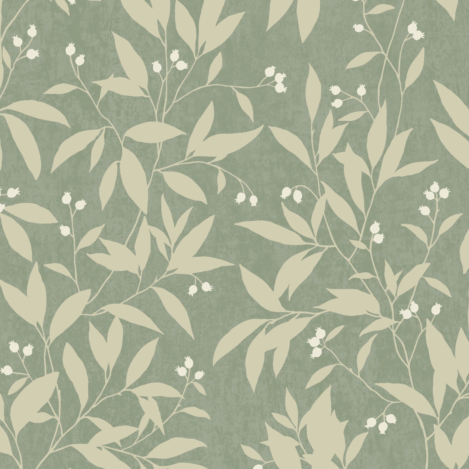 Grandeco Unisex Green Mikaya Rose Hip Sprig Blown Vinyl Wallpaper In | Size: 1 Pack - Image 2