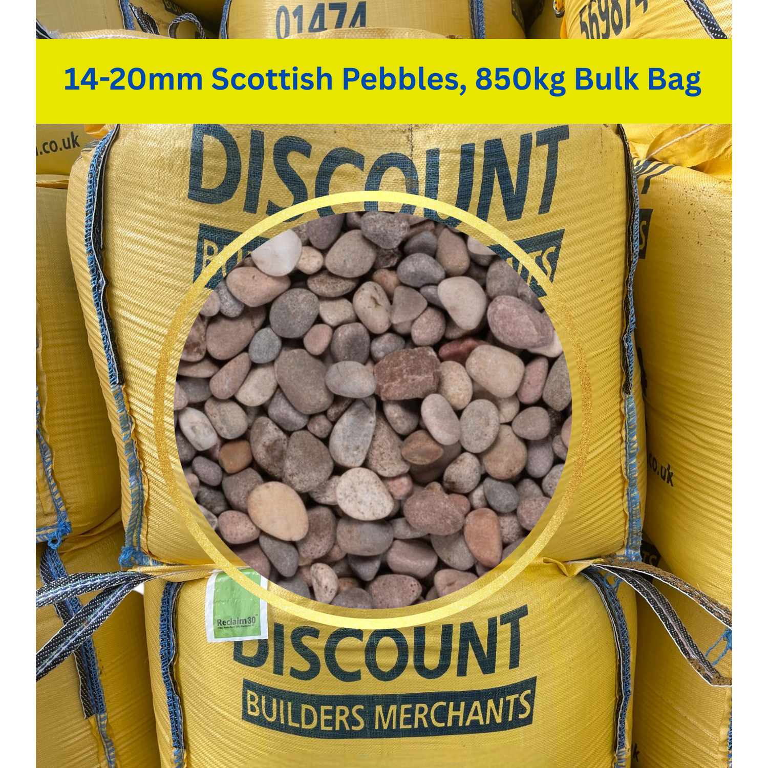 - 14-20mm Scottish Pebbles850Kg Bulk Bag Free Delivery - Image 2
