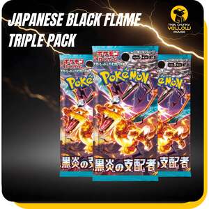 Pack of 3 Japanese Black Flame Obsidian Flames Booster Bundle