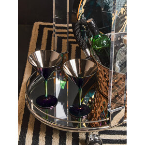 Oria Oval Mirrored Trolley