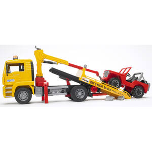 Bruder MAN TGA Breakdown-truck with cross country vehicle Detailed Vehicle & Playset Model