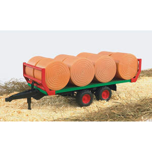 Bruder Bale transport trailer with 8 round bales Detailed Vehicle & Playset Model
