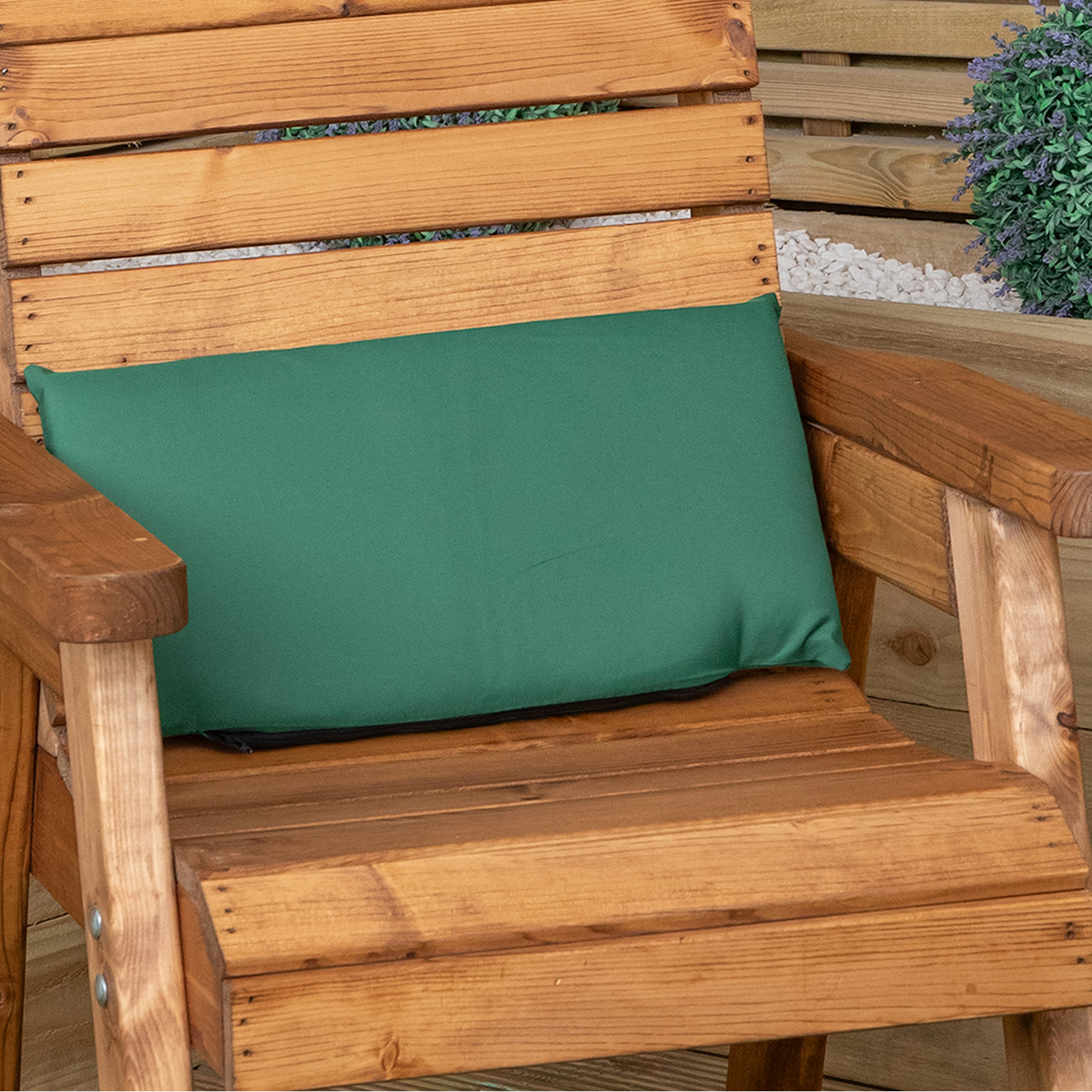 Samuel Alexander 52 X 20Cm Back Cushion For Single Wooden Garden Chair In Green - Green