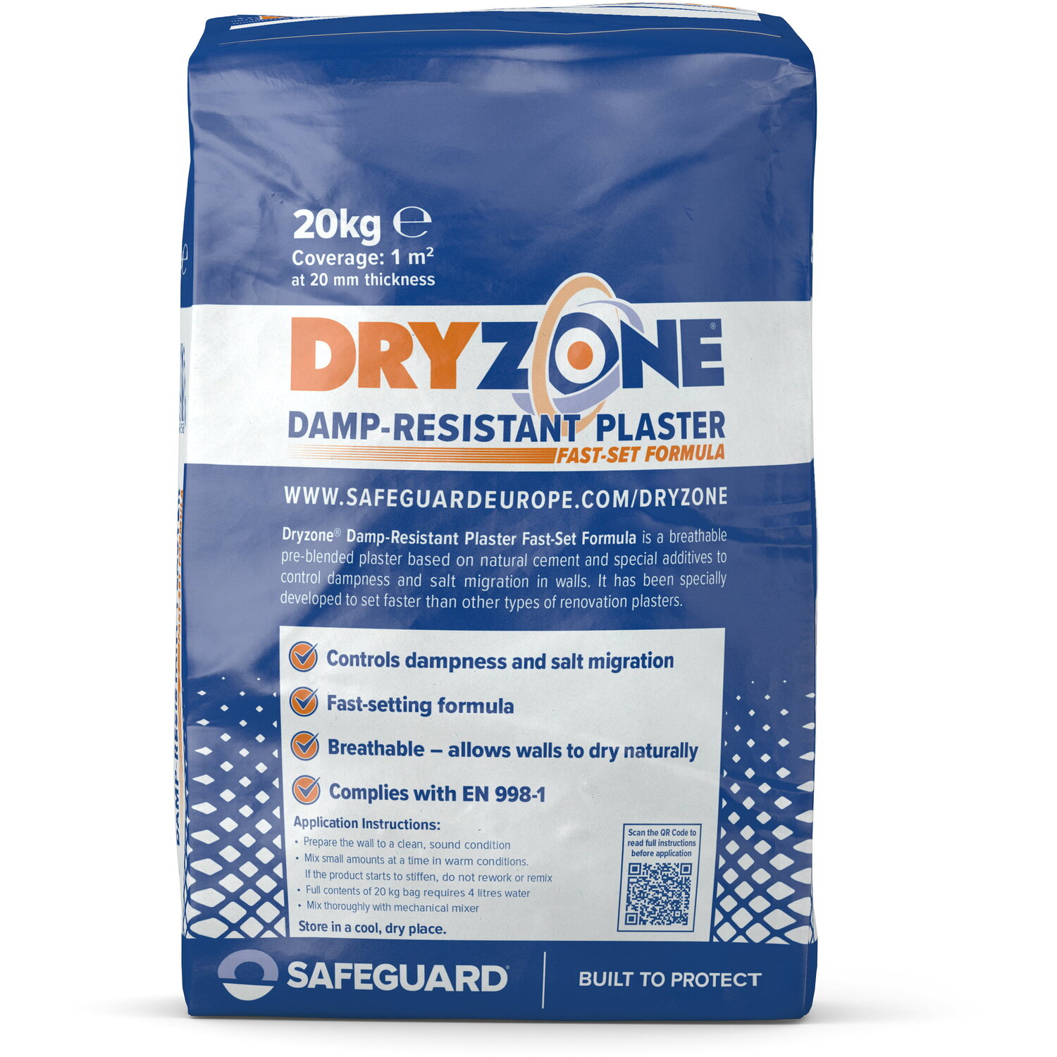 Dryzone Fast-Set Renovation Plaster 20Kg - Grey - Image 4
