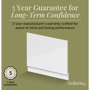 750mm MDF Bath End Panel and Plinth - Gloss White