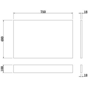 White Gloss Bath Panel 750mm - End MDF
