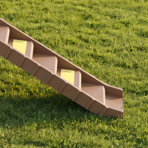 Brown PawHut Foldable Dog Ramp for Car Non-Slip for SUVs Trucks shot 16808269