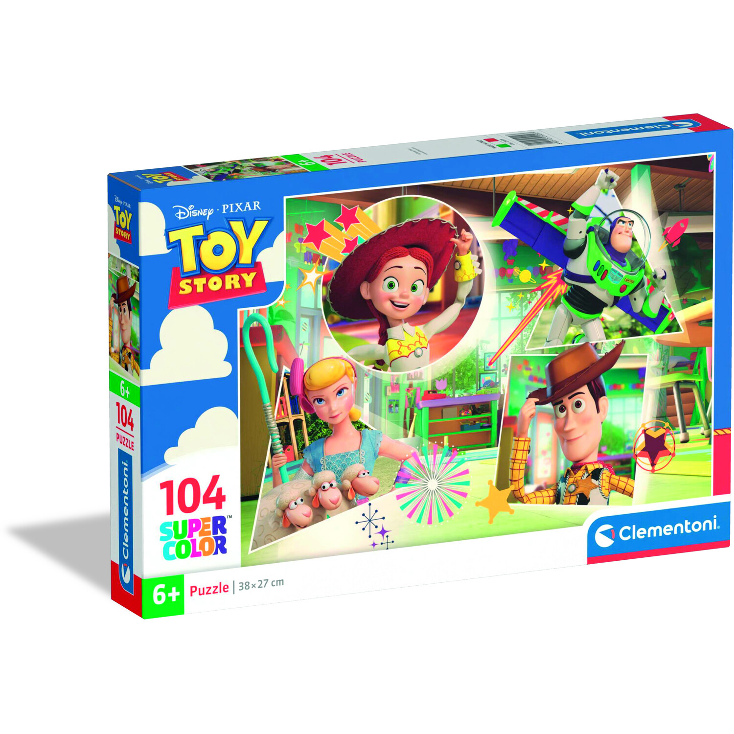 Toy Story 5 Puzzle 104 Piece Buzz Woody Jessie and Bo Peep Jigsaw Puzzle - Image 5