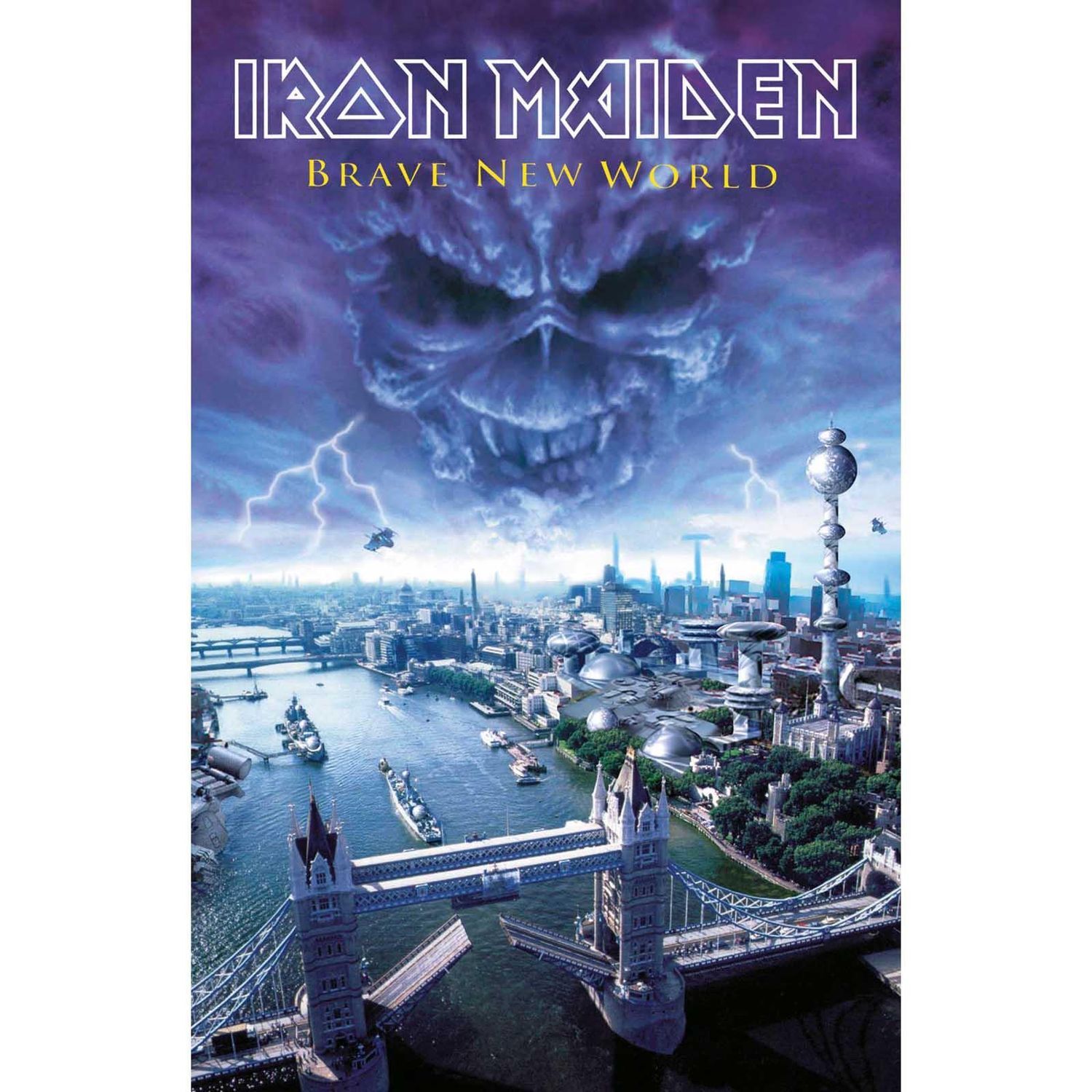 Iron Maiden Brave New World Polyester Poster - Blue/Black/White