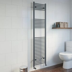 Heated Towel Rail Anthracite 1800 x 450mm Flat