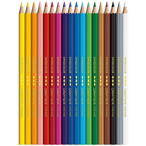 Caran d'Ache Swisscolor Aquarelle 18 Water-Resistant Colour Pencils - Boxed Set