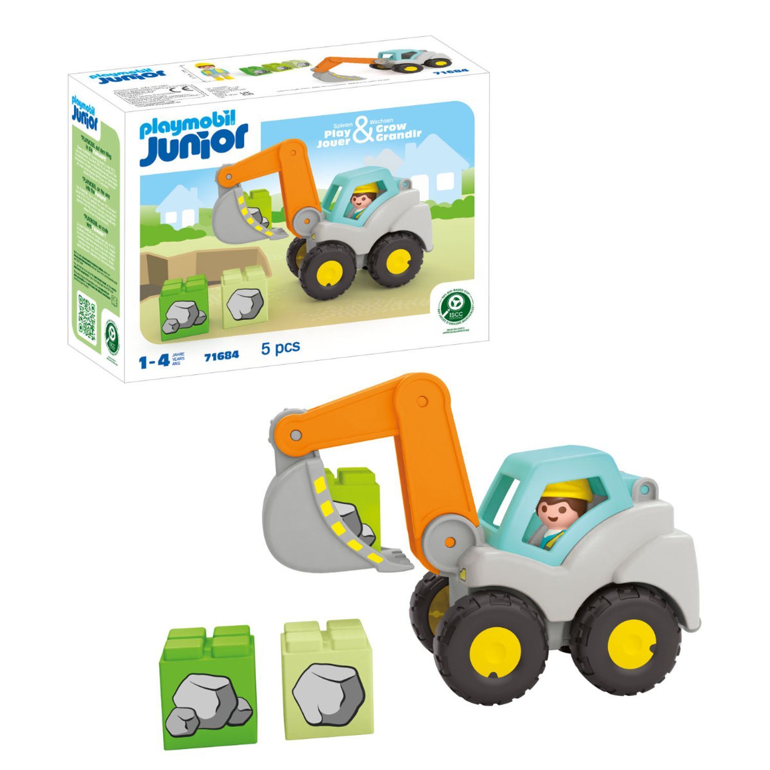 JUNIOR: Shovel Excavator - Yellow