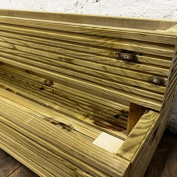 Large 2-Tier Wooden Decking Planter