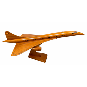 Concorde Wooden Aircraft Model Handcrafted Supersonic Jet Premium Mahogany Display Plane