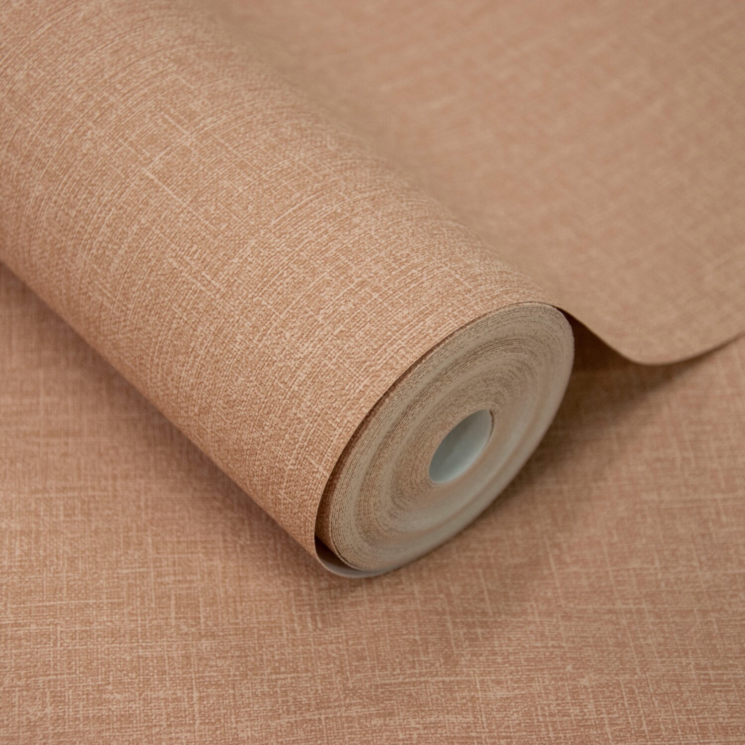Grandeco Cirrus Woven Linen Textured Wallpaper - Terracotta Orange - Antibacterial & Washable - Image 2