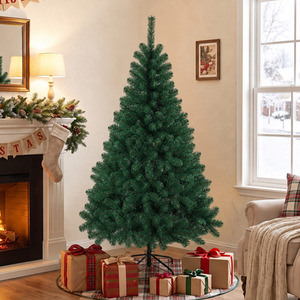 HOMCOM Artificial Christmas Tree with Hinged Design